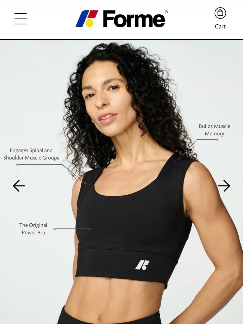 Forme Black Power Bra